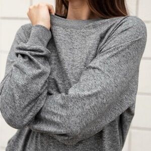 Feat Gray Knit Crewneck Sweater